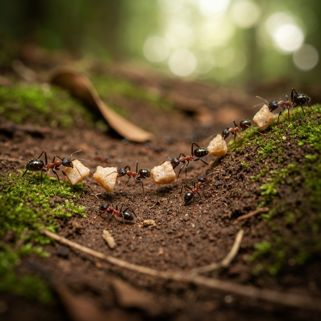 Hormigas Trabajando en Equipo